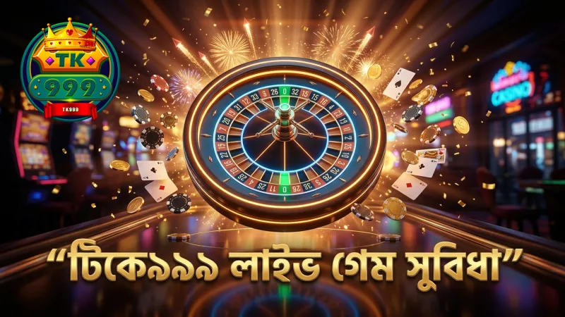 TK999 ক্যাসিনো লাইভ গেম ও স্পোর্টস বেটিং সুবিধা দেয়।